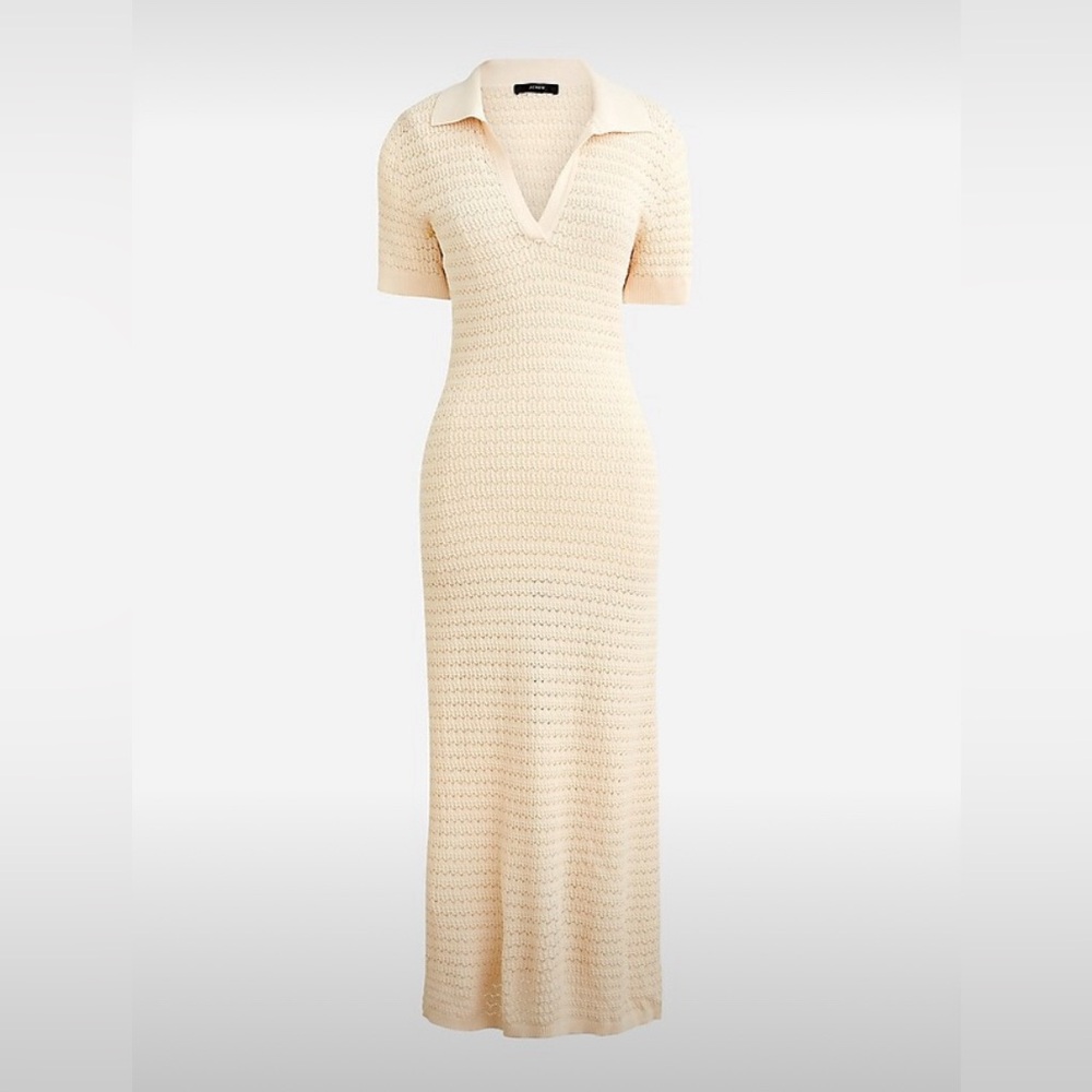 JCrew pointelle knit midi dress
